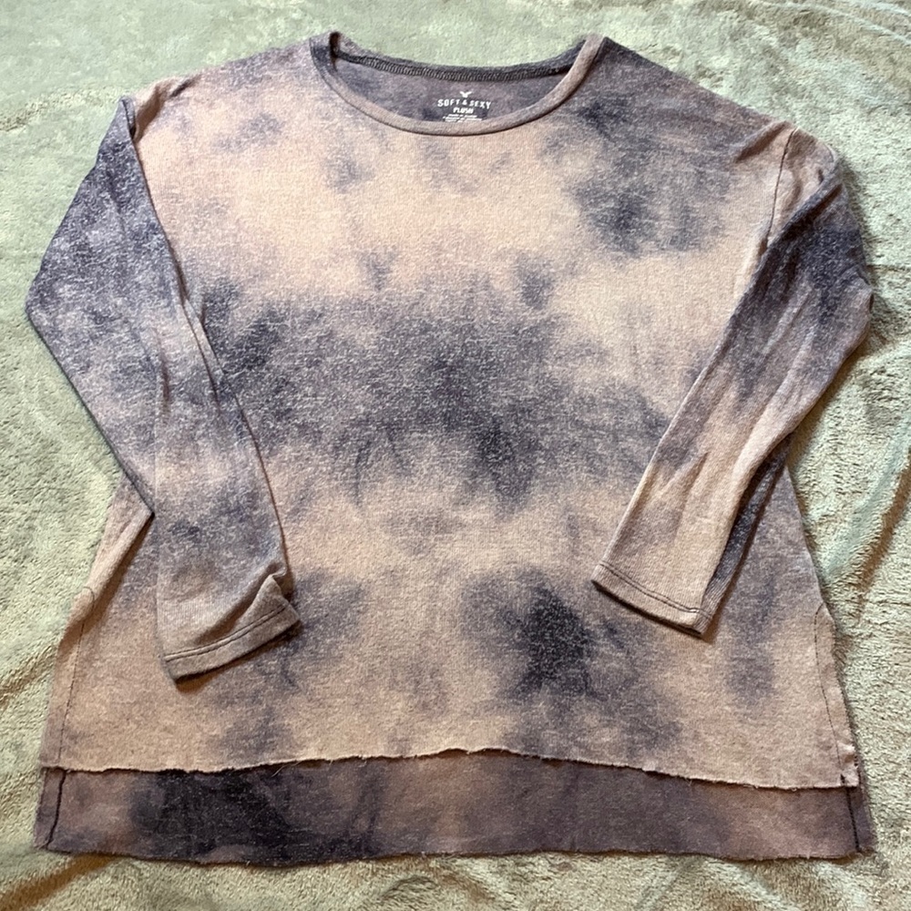 American Eagle Outfitters Tie-Dye Long Sleeve Top